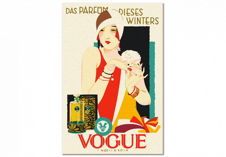 Paint by Number Kit Elegant Woman - Colorful Art Deco Perfume Advertisement 144091 additionalImage 6
