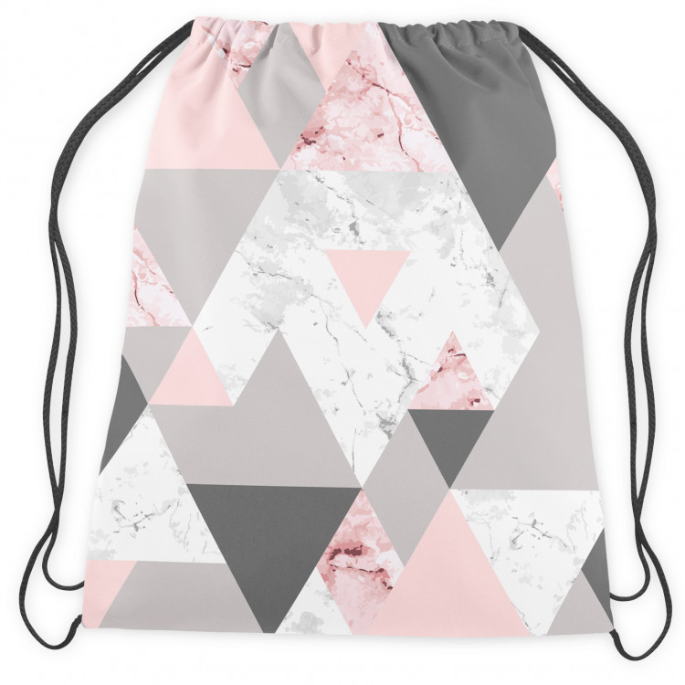 Backpack Powdery triangles - geometric, minimalist motif in shades of pink 147391 additionalImage 2