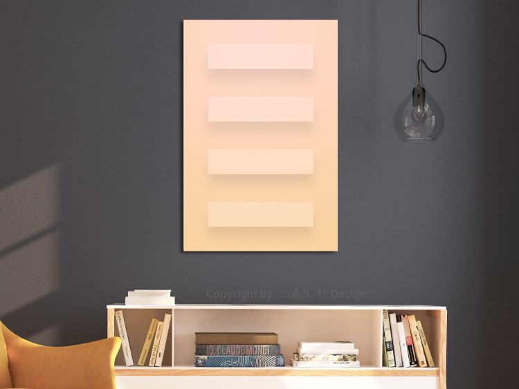 Canvas Parallel rectangles - geometric composition in pastel colours 123802 additionalImage 3