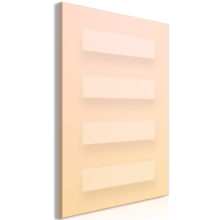 Canvas Parallel rectangles - geometric composition in pastel colours 123802 additionalImage 2