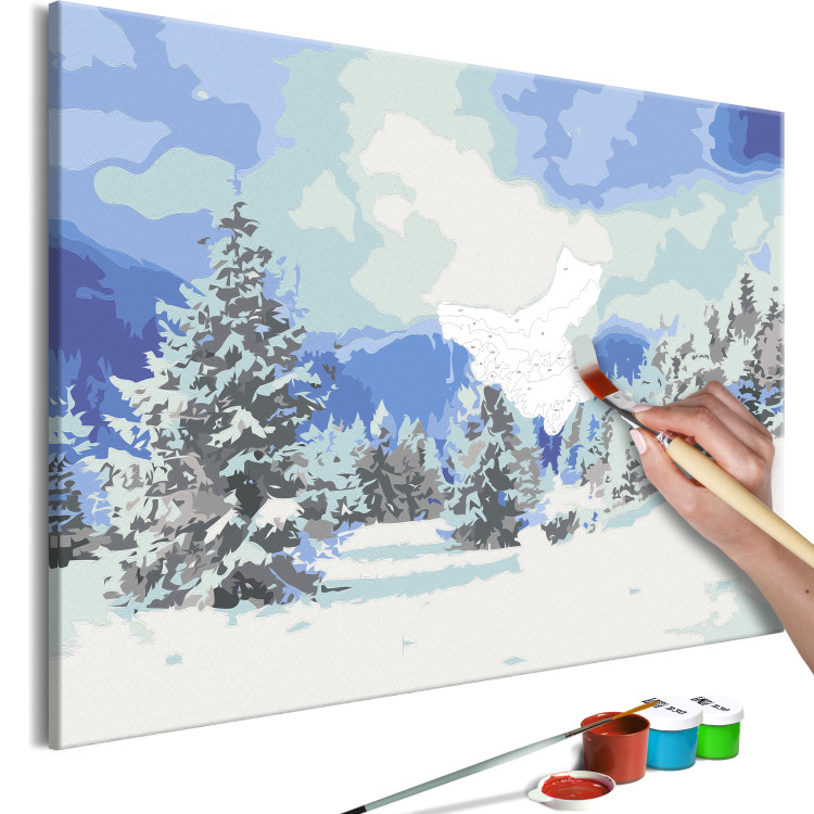 Paint by Number Kit Snow Christmas Trees 130702 additionalImage 4
