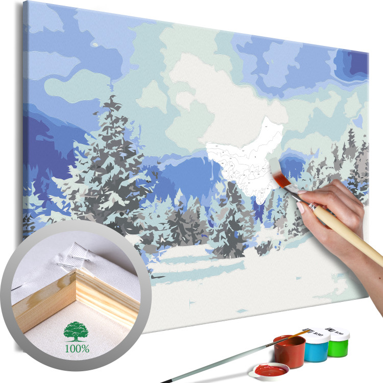 Paint by Number Kit Snow Christmas Trees 130702