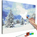 Paint by Number Kit Snow Christmas Trees 130702 additionalThumb 4