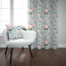 Decorative Curtain Elusive painting - roses in cottagecore style on blue background 147202 additionalThumb 7