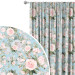 Decorative Curtain Elusive painting - roses in cottagecore style on blue background 147202