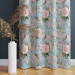 Decorative Curtain Elusive painting - roses in cottagecore style on blue background 147202 additionalThumb 4