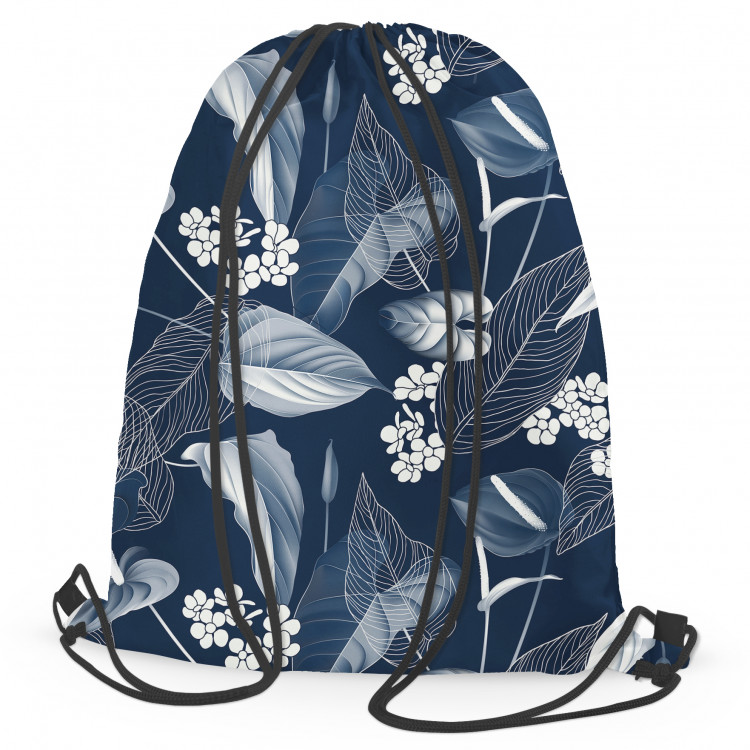 Backpack Blue and white floral arrangement - nature-inspired motif 147502