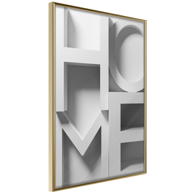 Poster Home in Grays - English texts with 3D effect on a light background 135512 additionalImage 15