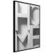 Poster Home in Grays - English texts with 3D effect on a light background 135512 additionalThumb 16
