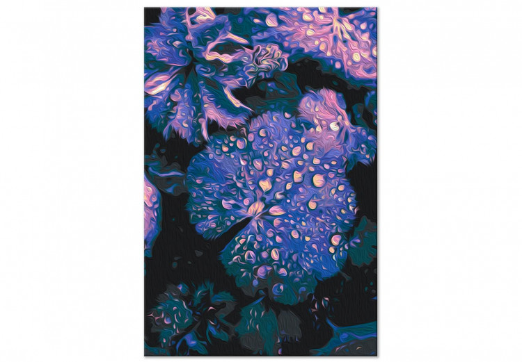 Paint by Number Kit Lavender Atmosphere - Large Purple Leaves and Water Drops 146212 additionalImage 3