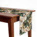 Table Runner Contrasting leaves - plant motif in shades of green and gold 147312 additionalThumb 5