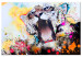 Canvas Pop Art Roar of Nature (1-part) - Animal in Explosion of Colors 114522