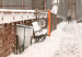 Canvas Brooklyn Bridge in snow and fog - New York City architecture photo 123822 additionalThumb 5