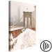 Canvas Brooklyn Bridge in snow and fog - New York City architecture photo 123822 additionalThumb 6