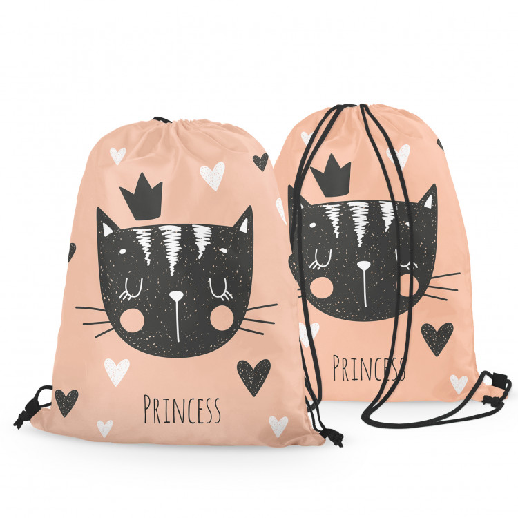 Backpack Cat princess - animal, crown, hearts and English word Princess 148522 additionalImage 3