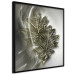 Poster Oak Leaf - botanical abstraction in waves and leaves on a silver background 120832 additionalThumb 10