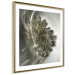 Poster Oak Leaf - botanical abstraction in waves and leaves on a silver background 120832 additionalThumb 6
