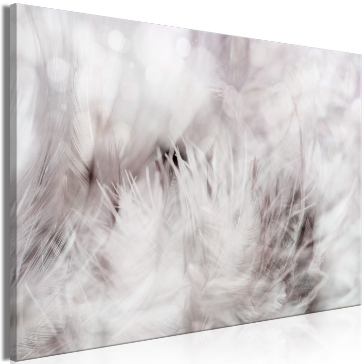 Canvas Feathers swaying in the wind - a landscape in beige colours 134232 additionalImage 2