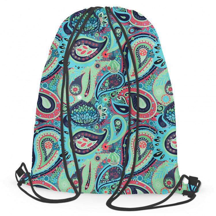 Backpack Red and green teardrops - an intriguing composition in intense colours 147632