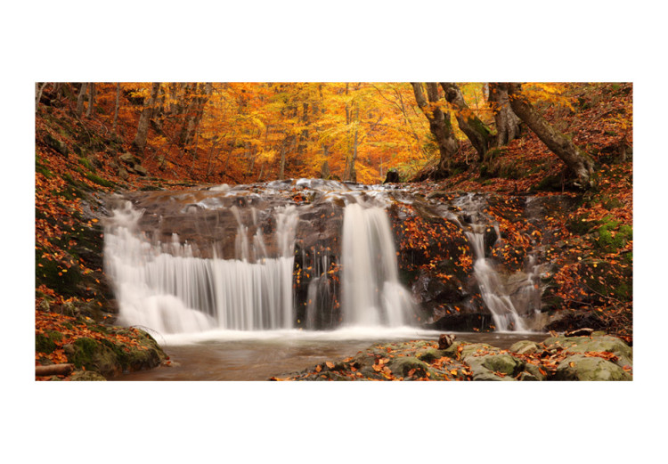Wall Mural Autumn landscape: waterfall in forest 60032 additionalImage 1