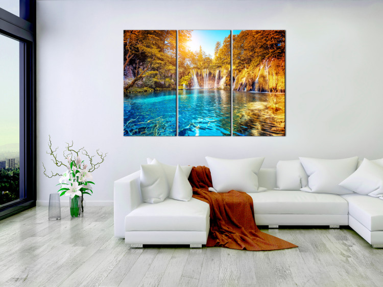 Canvas Waterfalls of Sunny Forest 97732 additionalImage 3