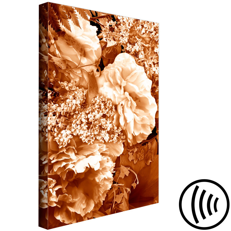 Canvas Autumn flowers in sepia - monochrome photo with a bouquet of flowers 123842 additionalImage 6