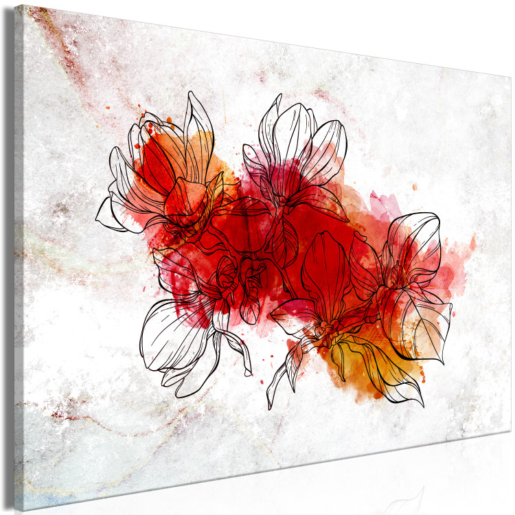 Canvas Blooming flowers - a fancy composition with floral motif 132242 additionalImage 2