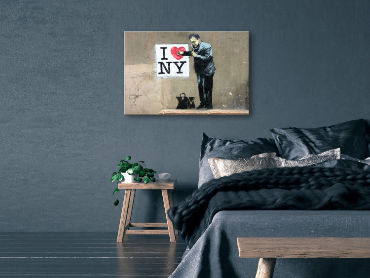 Canvas Doctor and heart on a wall - street art style graphic with inscription 132442 additionalImage 3