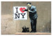 Canvas Doctor and heart on a wall - street art style graphic with inscription 132442
