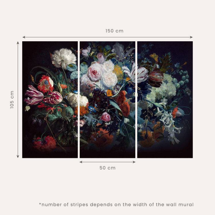 Wall Mural Melancholic roses - a floral blue composition 138542 additionalImage 7