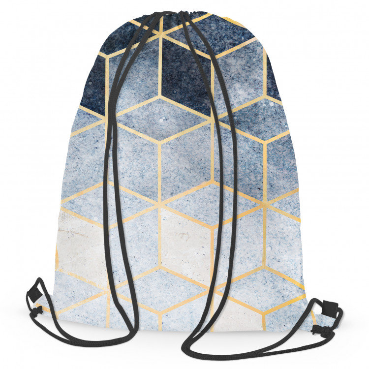 Backpack Marble night - a minimalist geometric pattern in glamour style 147442