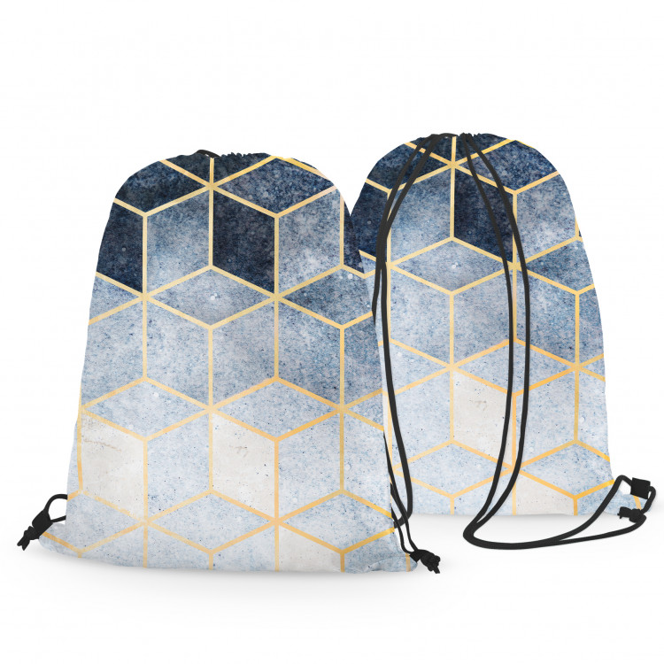 Backpack Marble night - a minimalist geometric pattern in glamour style 147442 additionalImage 3