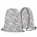 Backpack Leafy mauresque - black and white floral pattern in linear style 147642 additionalThumb 3