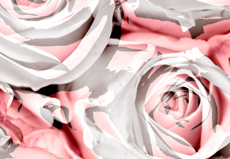 Canvas Sunken roses - flowers in shades of pink and white 117852 additionalImage 4