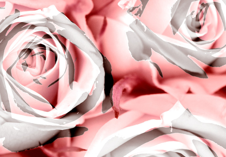 Canvas Sunken roses - flowers in shades of pink and white 117852 additionalImage 5