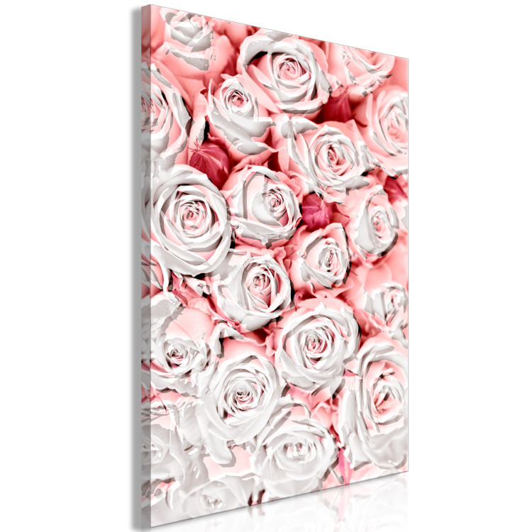 Canvas Sunken roses - flowers in shades of pink and white 117852 additionalImage 2
