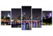 Canvas London at night - panorama from the Thames to the skyscrapers 123652