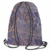 Backpack Gold leafing - graphic floral motif with leaves in linear art 147352