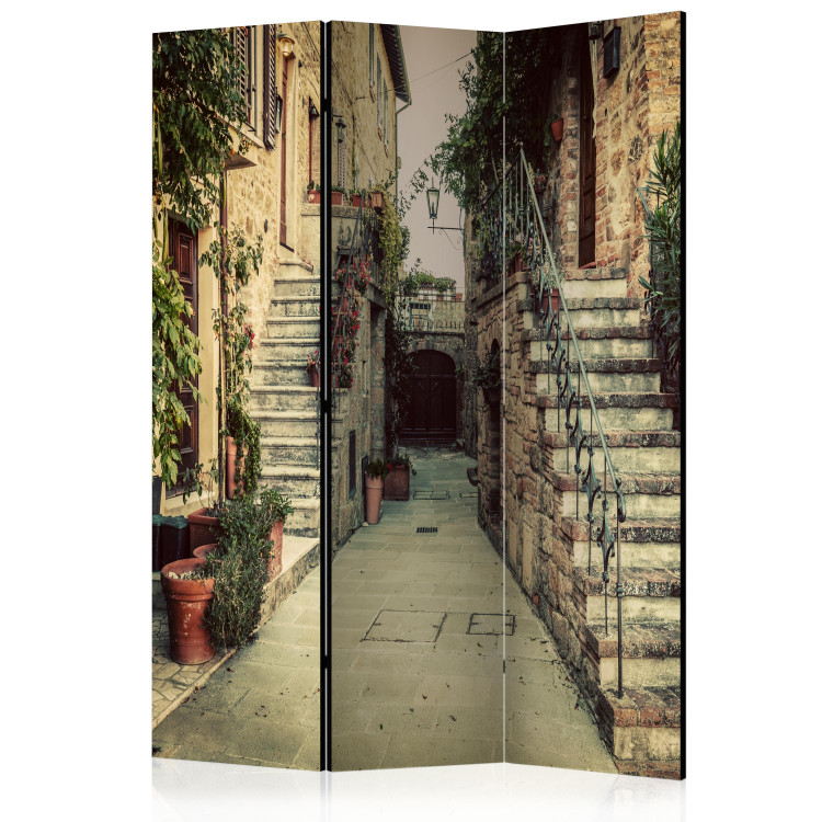 Room Divider Tuscan Memories - stairs in the architecture of an Italian building 95252