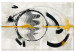 Canvas Golden rhythm - abstraction with a gold line in a black circle 134862