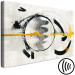 Canvas Golden rhythm - abstraction with a gold line in a black circle 134862 additionalThumb 6