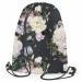 Backpack Stately bouquet - rose and peony flowers on black background 147462