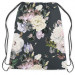 Backpack Stately bouquet - rose and peony flowers on black background 147462 additionalThumb 2