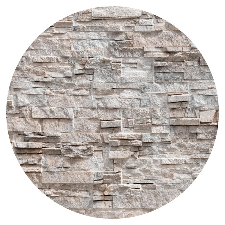 Round wallpaper Decorative Sandstone - Natural Wall of Stone Tiles 149162 additionalImage 1