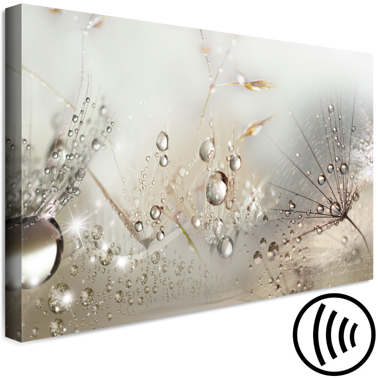 Canvas Summer in Beige Shades (1-part) - Drops of Nature on a Dandelion 114972 additionalImage 6
