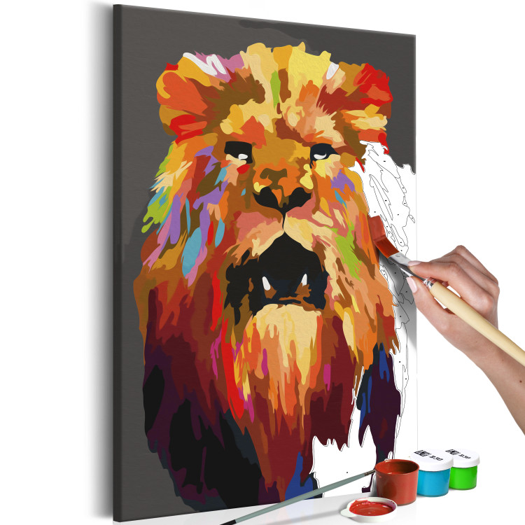 Paint by Number Kit Colourful Lion (Small) 117472 additionalImage 2