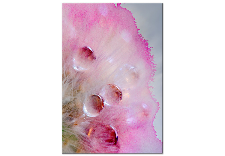 Canvas Watercolor details - water and paint creating an abstract pink pattern 117872
