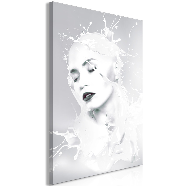 Canvas Woman bathed in milk - an abstract composition on grey background 124472 additionalImage 2