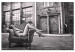 Canvas Woman in armchair - glamour style black and white photography 134172