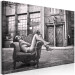 Canvas Woman in armchair - glamour style black and white photography 134172 additionalThumb 2